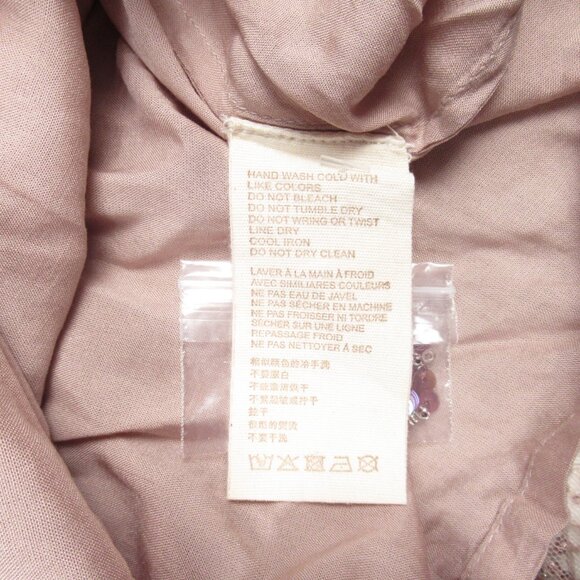 Anthropologie Let Me Be Checked Shine Dress Mauve Beaded Sequined - Large - Picture 7 of 11